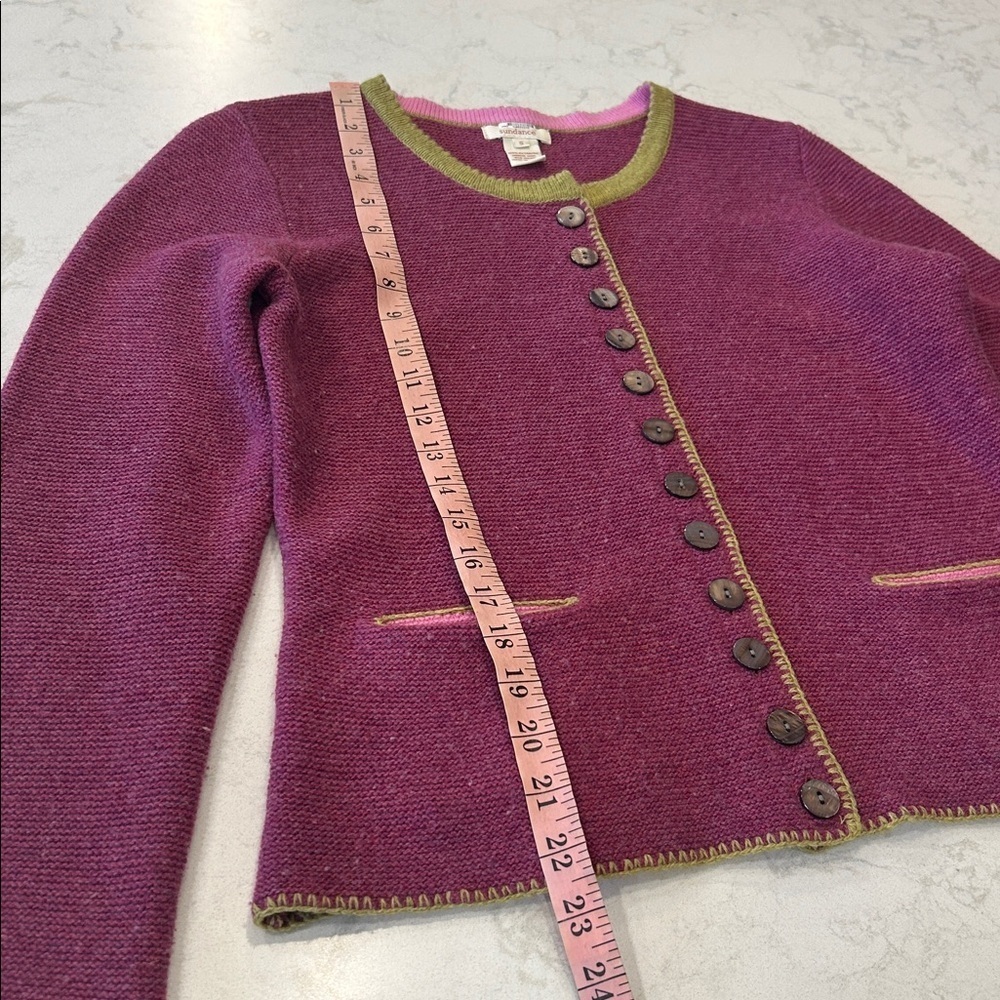 Sundance Tulla Cardigan Extrafine Merino Wool Classic Timeless Sweater Small - Picture 7 of 11